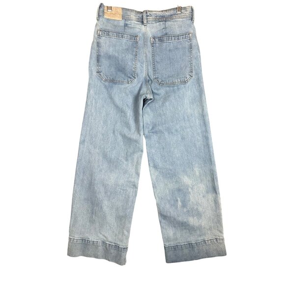 Everlane Womens Mariner Jeans 28R Wide Leg High Rise READ Med Wash Stretch - Picture 3 of 13